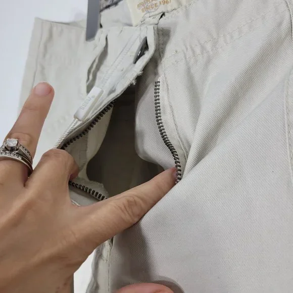 NASS Men NEW Tan 100% Cotton Casual Flat Front Cargo Shorts Pockets Zip 16 NWT - Picture 7 of 13